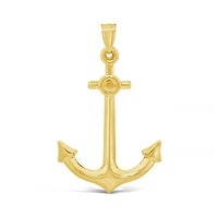 10K Yellow Gold Anchor Pendant