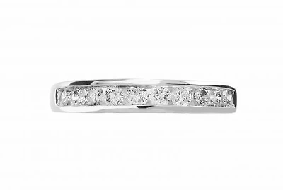 Infinity White Gold Channel Set 0.50CTW Diamond Anniversary Ring