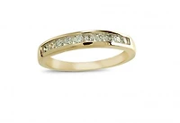 Infinity Yellow Gold Channel Set 0.33CTW Diamond Anniversary Ring