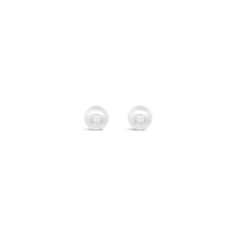 10K White Gold 4mm Ball Earring