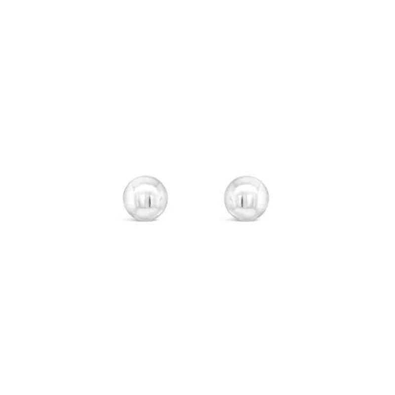 10K White Gold 5mm Ball Earrings