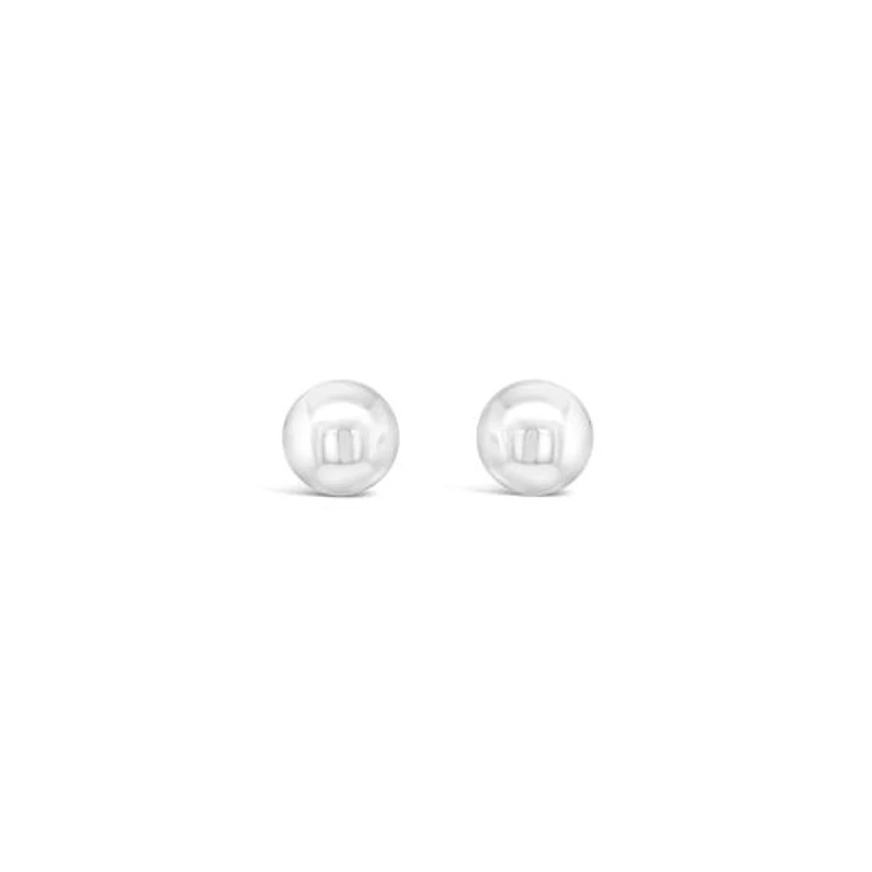 10K White Gold 6mm Ball Earrings