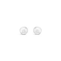 10K White Gold 6mm Ball Earrings