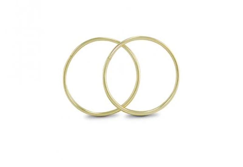 10K Yellow Gold 15mm Sleepers
