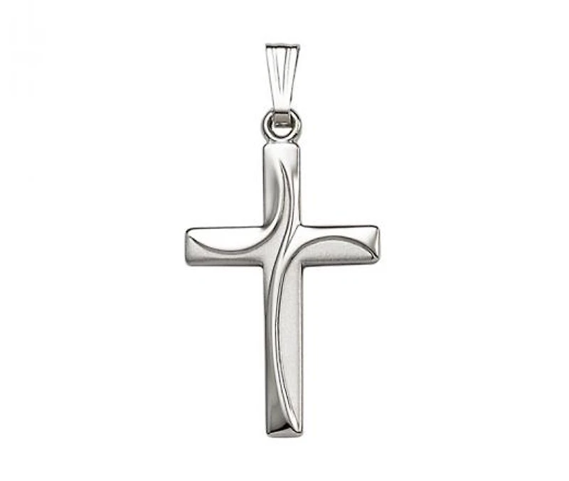 Sterling Silver 18" Embossed Cross
