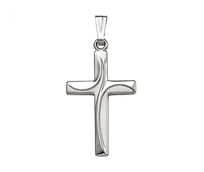 Sterling Silver 18" Embossed Cross