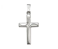 Sterling Silver 18" Embossed Cross