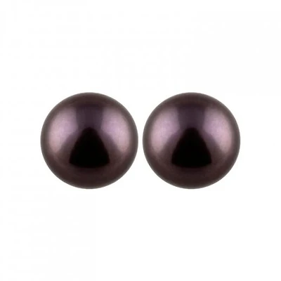 Freshwater 7-7.5mm Peacock Pearl Studs