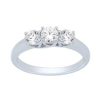 Tradition White Gold 0.25CTW Three-Stone Diamond Anniversary Ring