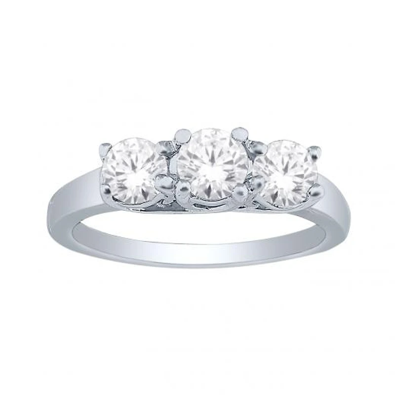 Tradition White Gold 1.00CTW Three-Stone Diamond Anniversary Ring