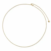 10K Yellow Gold Adjustable to 22" 0.90mm Wheat Chain