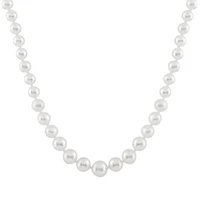 Graduated 4mm- 8mm Freshwater White Pearl 18" Necklace