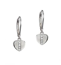 Elle "Scintillations" Machine Cubic Zirconia Leverback Earrings