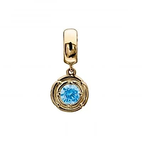 Chamilia 10K Yellow Gold & Sterling Silver Rosette Drop Blue Swarovski
