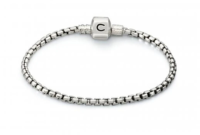 Chamilia Sterling Silver 7.1" Oxidized Box Link