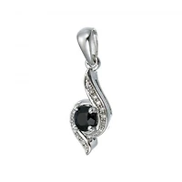 Sterling Silver Sapphire & Diamond Pendant