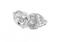 Sterling Silver Dancing Diamond Earrings