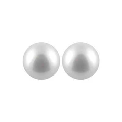 14K Yellow Gold 6 To 6.5mm White Cultured Pearl Earrings