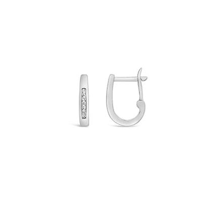10K White Gold Diamond Infinity Earrings
