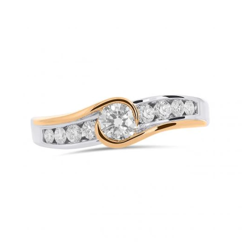 Glacier Fire 14K White & Rose Gold 0.54CTW Bridal Ring