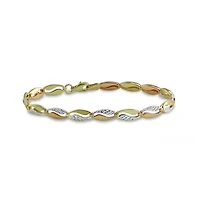 10K Tri-Colour Gold Bracelet