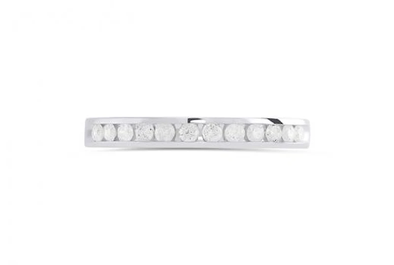 10K White Gold Diamond Band