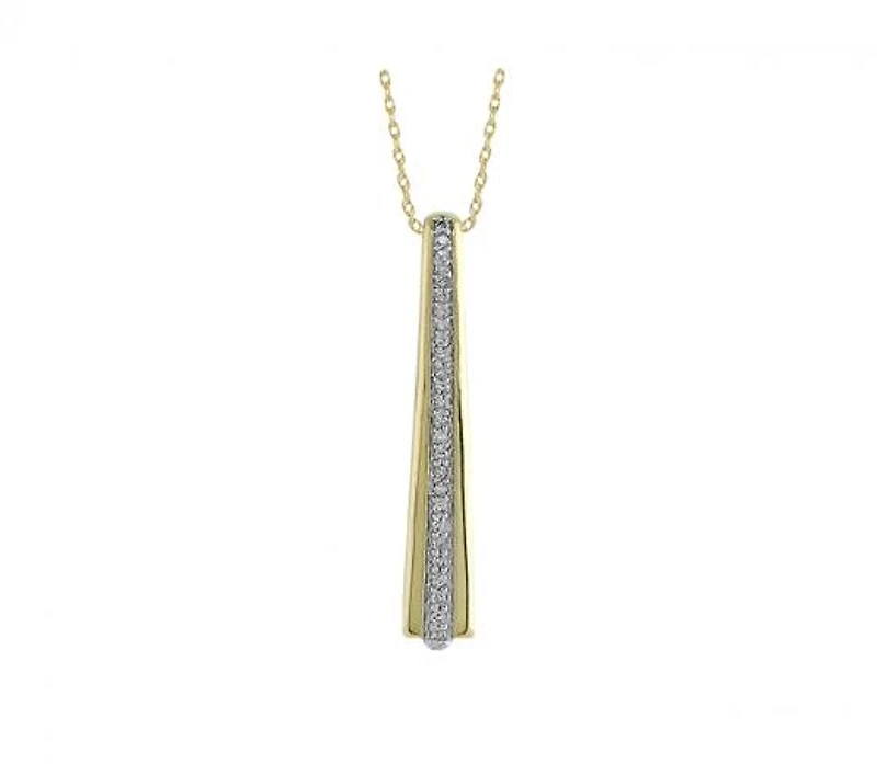 10K Yellow Gold Linear Pendant