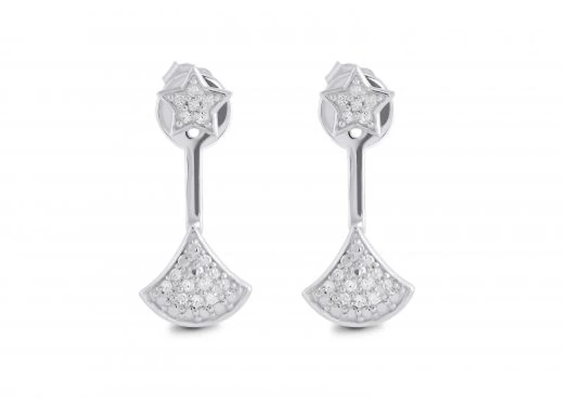 Sterling Silver Front Back Earrings