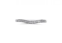 14K White Gold Contour Band