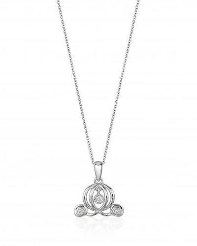 Enchanted Disney Cinderella Carriage 0.05CTW Pendant