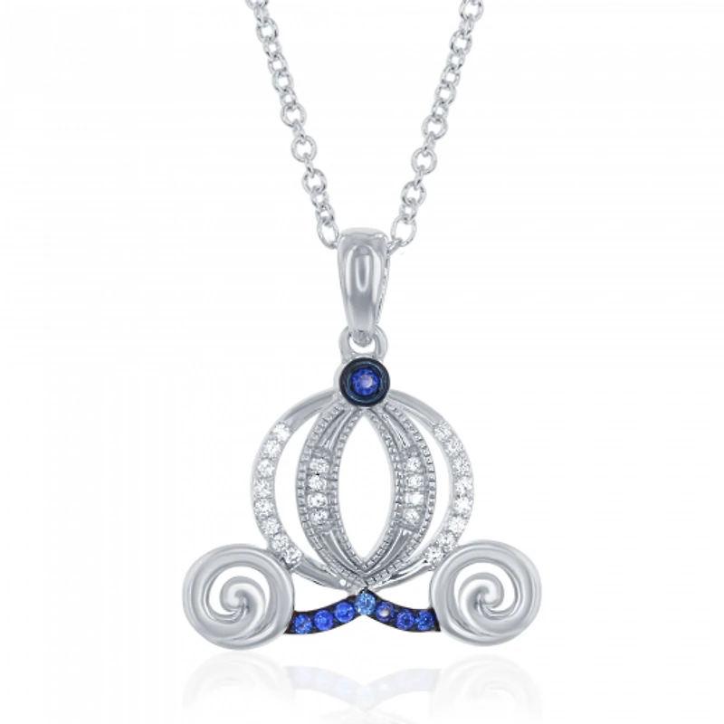 Enchanted Disney Cinderella Carriage 0.10CTW Pendant
