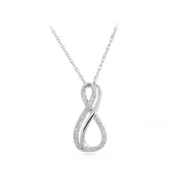 White Gold 0.10CTW Infinity Pendant