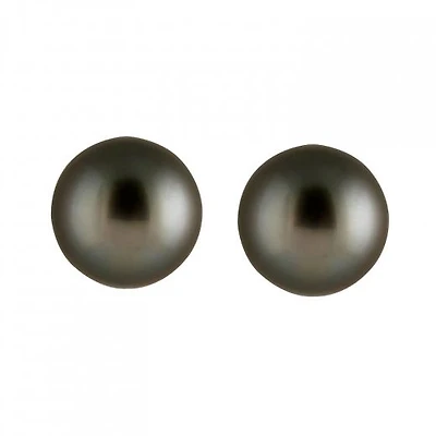 Large Tahitian Pearl Stud Earrings