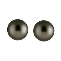 Large Tahitian Pearl Stud Earrings