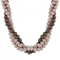 Triple Row Multi-Coloured Necklace