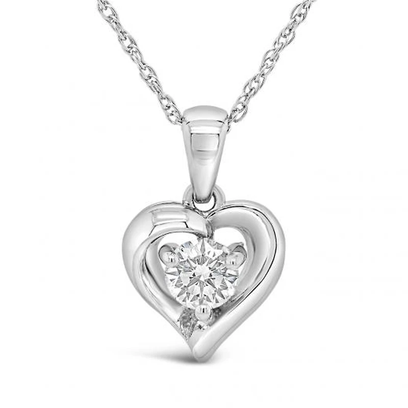 Sterling Silver Opal Heart Pendant