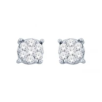 10K White Gold 0.10CTW Bouquet Diamond Studs