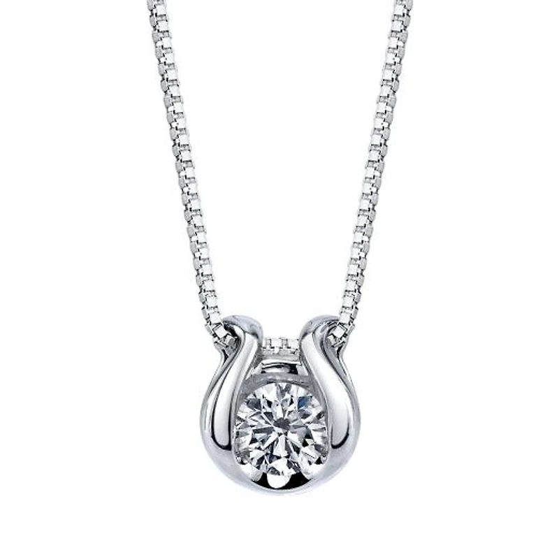 Sirena 10K White Gold 0.08CTW Pendant