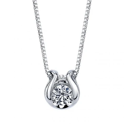 Sirena 10K White Gold 0.08CTW Pendant