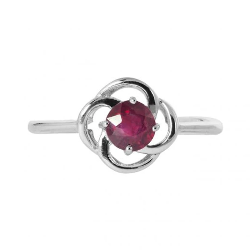 10KW Garnet Flower Ring