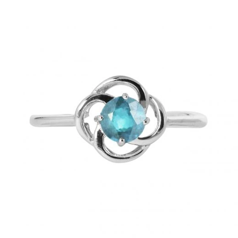 10KW Blue Topaz Flower Ring