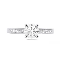 14K White Gold 1.00CTW Solitaire Diamond Ring