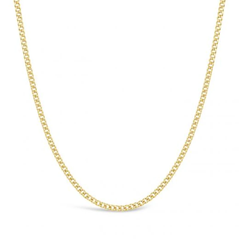 10K Yellow Gold 24" Semi-Solid Miami Cuban Chain