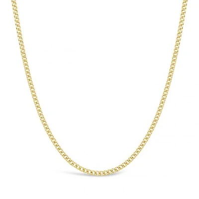 10K Yellow Gold 24" Semi-Solid Miami Cuban Chain