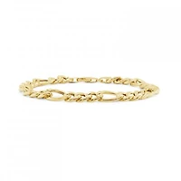 10K Yellow Gold 8.5" 7.1mm Miami Figaro Bracelet