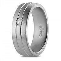Titanium 7mm 0.10CT Diamond Band