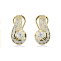 14K Yellow Gold 0.50CTW Diamond Earrings
