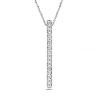 Sterling Silver Diamond Pendant