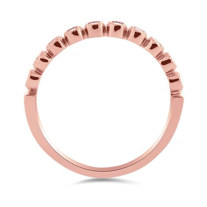 10K Rose Gold 0.16CTW Stackable Diamond Ring