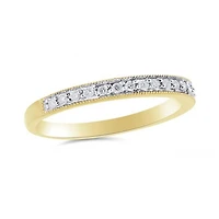 10K Yellow Gold 0.12CTW Stackable Diamond Ring